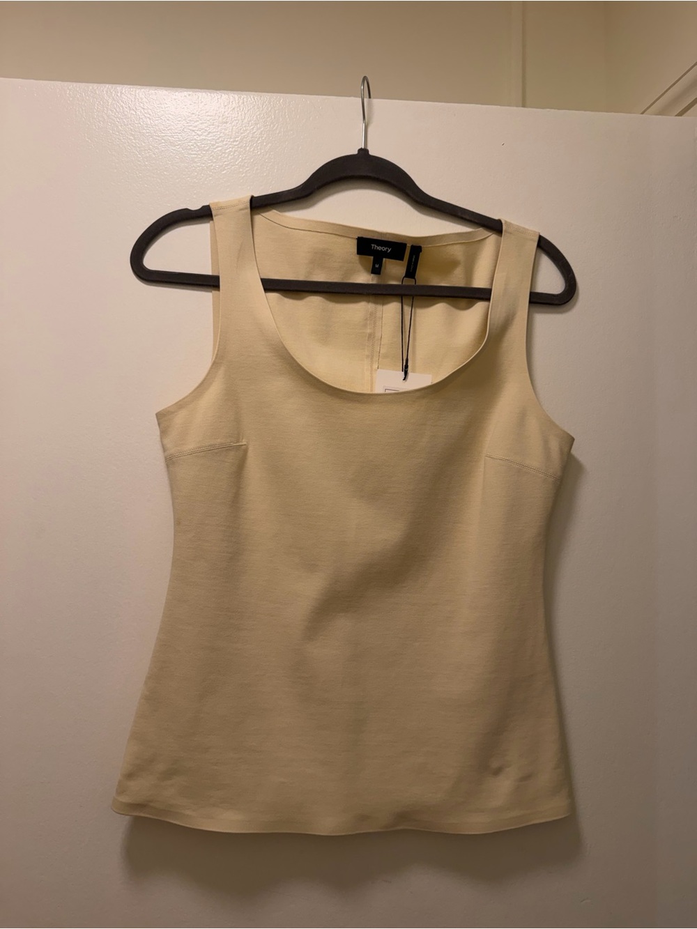 Theory Soft Cream Scoop Neck Tank